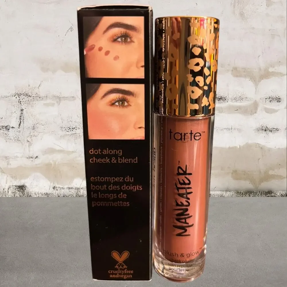 Tarte Maneater $29 MSRP Blush & Glow Cheek Plump in Raspberry NIB